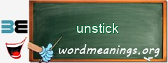 WordMeaning blackboard for unstick